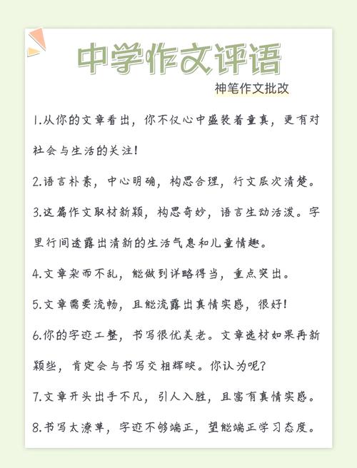 初中作文400字加评语