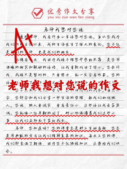 对初中老师要说的话作文