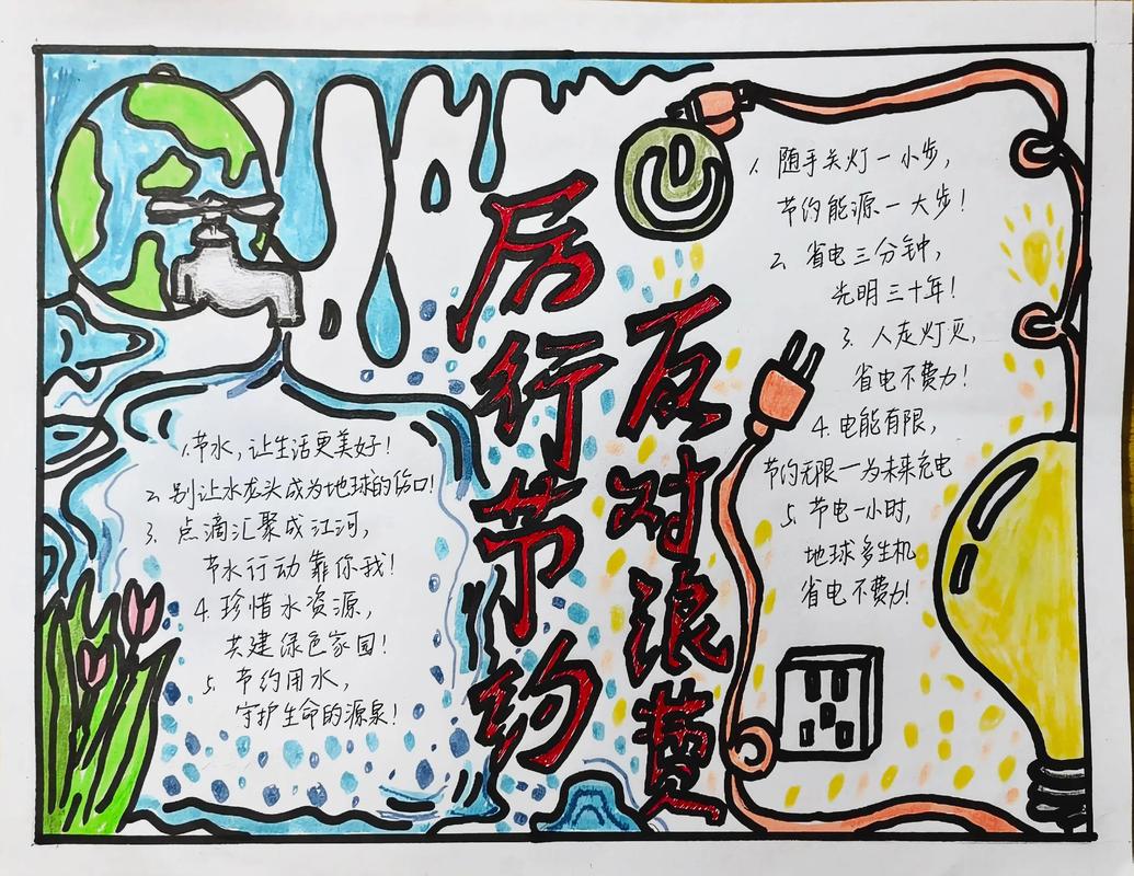 初中节水节电的小报内容