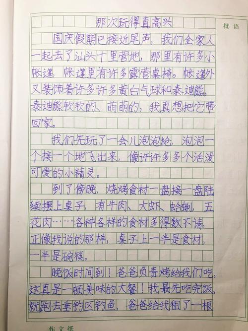 玩 初中小作文300字