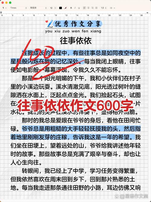 往事的作文700字初中