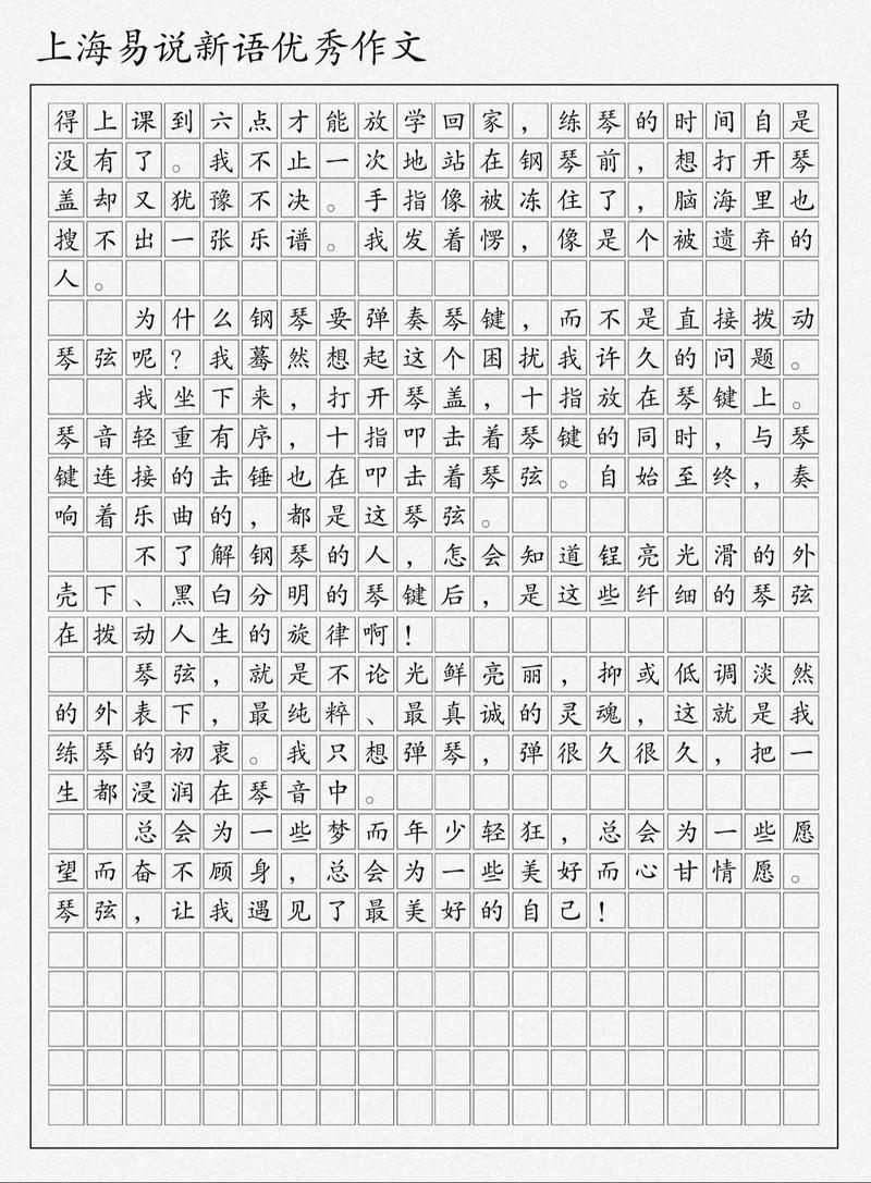 关于钢琴考试的作文初中