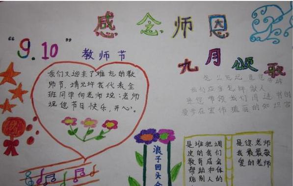 小学生教师节手抄报内容