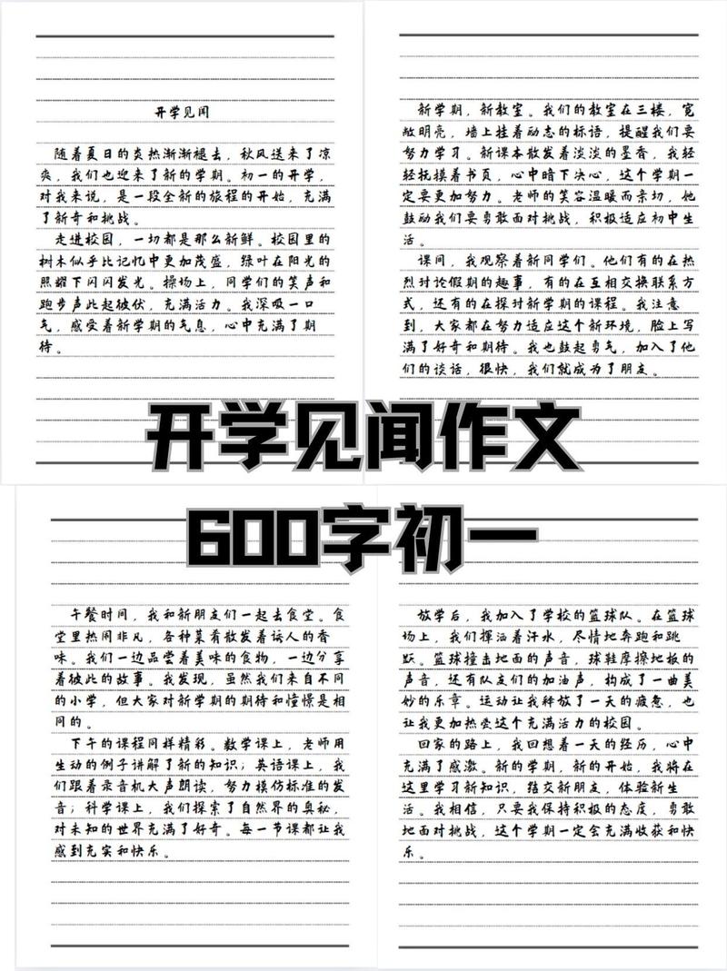 初中的开学作文600字