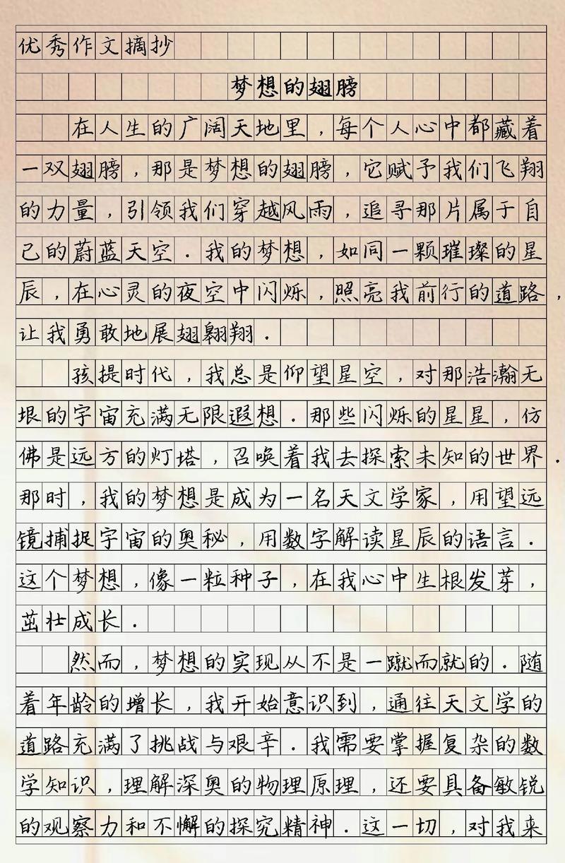 初中的梦想作文400字