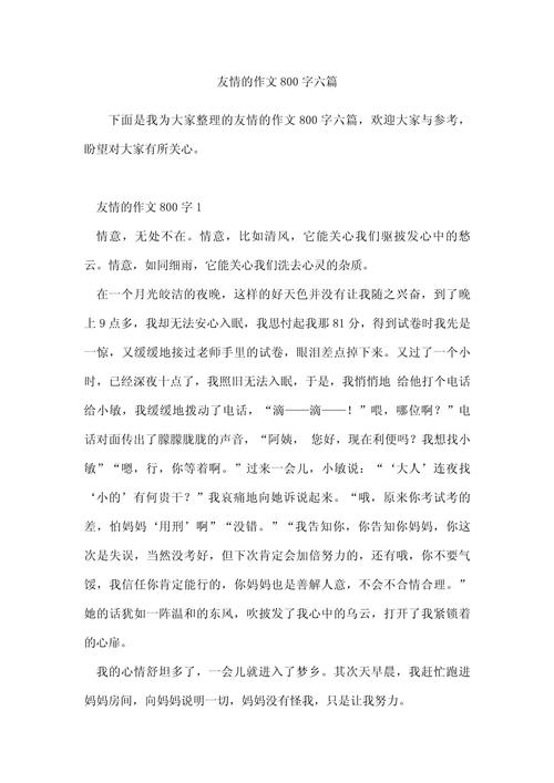 好作文800字初中作文