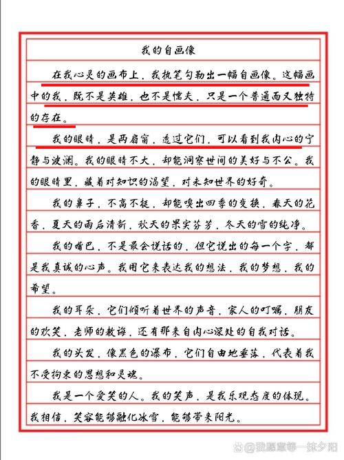 自画像作文700字初中