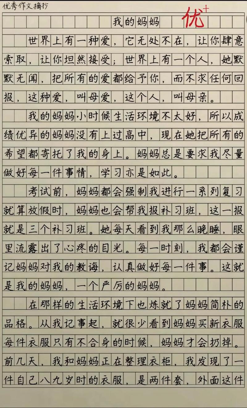 我的妈妈初中500作文