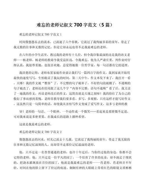 难忘的教诲700字初中