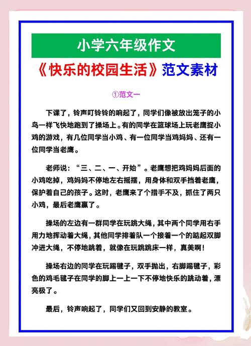 欢乐的校园初中350字