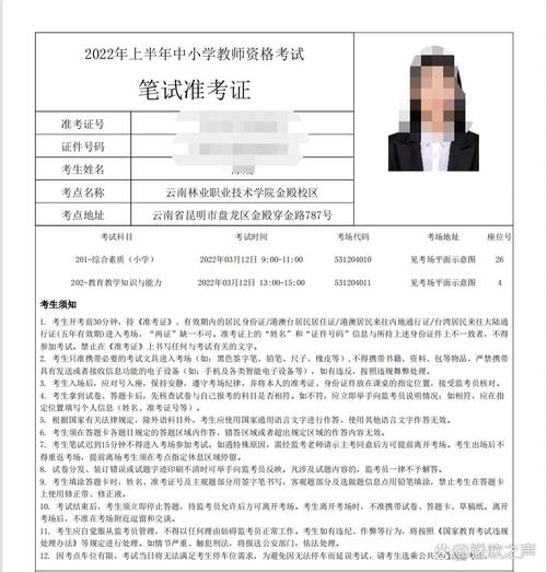 小学教师资格准考证打印