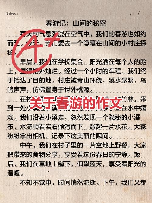 关于初中春游的作文开头
