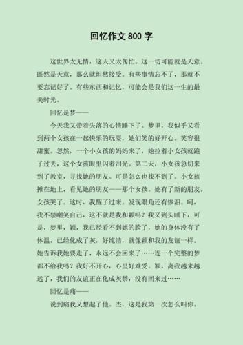 初中的美好回忆800字