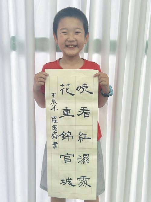 小学生毛笔书法作品图片