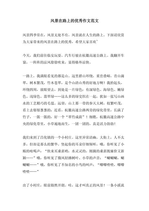 风景的路上600字初中