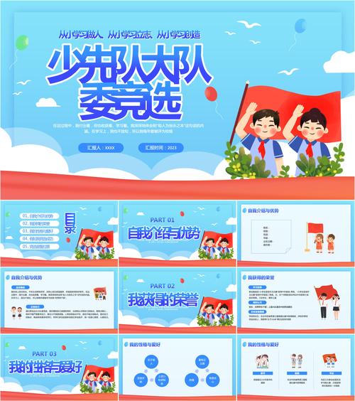 小学生大队长竞选ppt