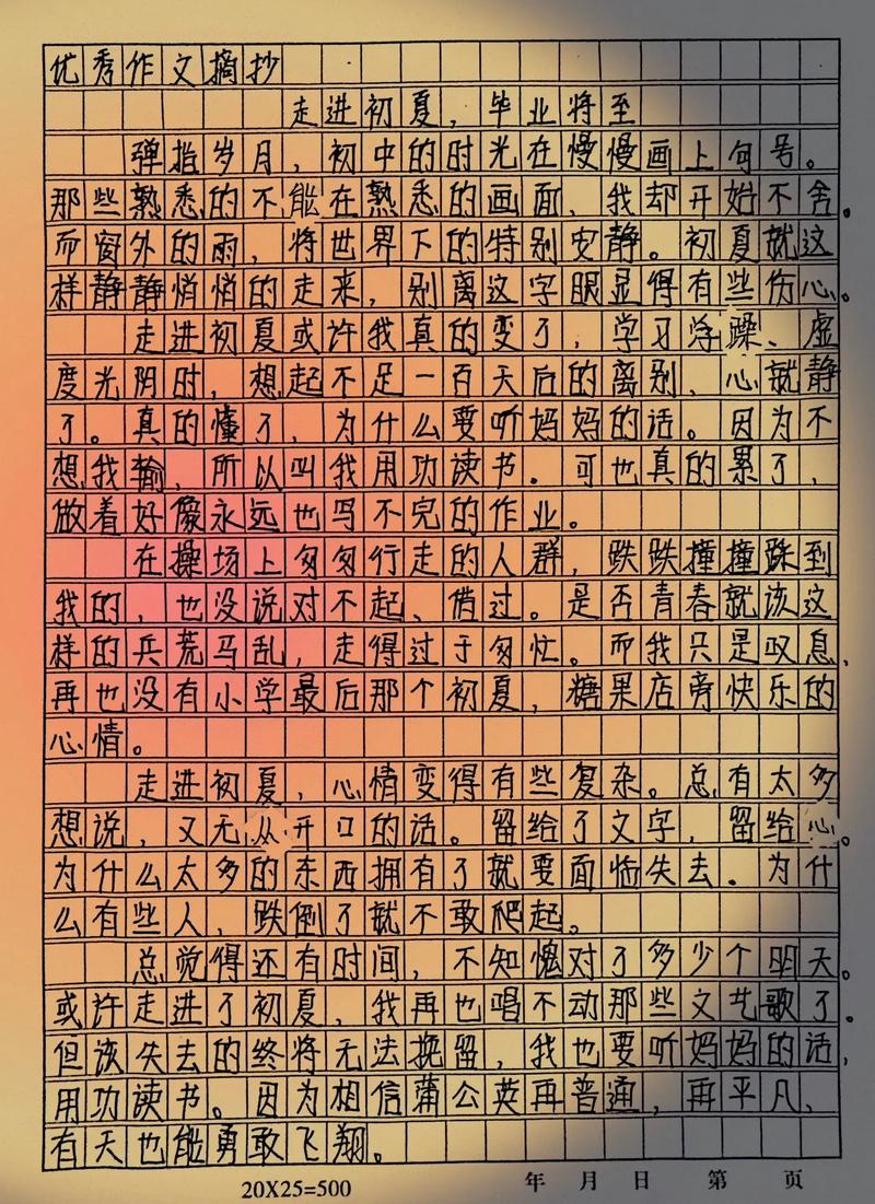 初夏的感受300字初中