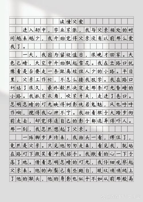 初中作文爸爸手上的伤疤