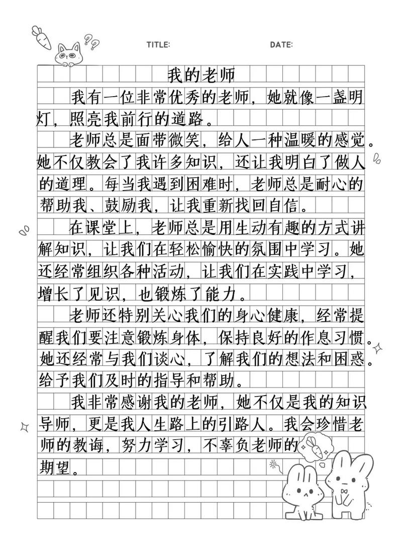 小学四年级作文我的老师
