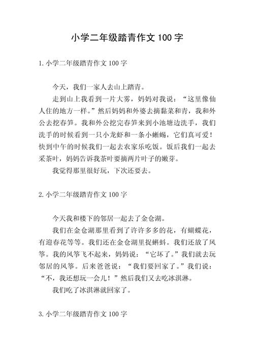 小学生100字作文大全