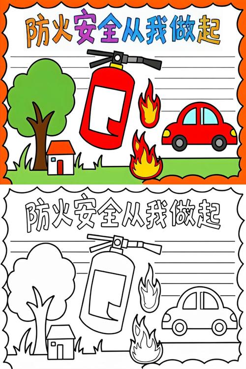 消防手抄报 简单 初中