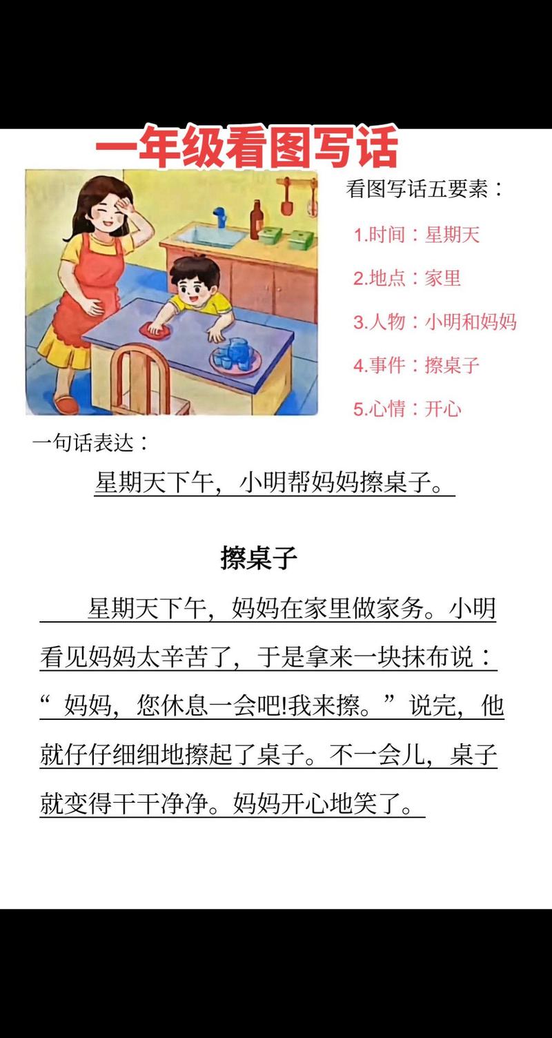 小学一年级看图写话图片