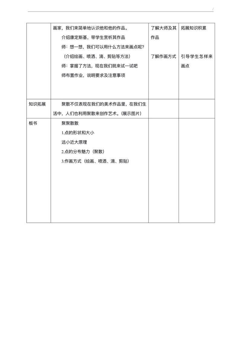 小学四年级下册美术教案