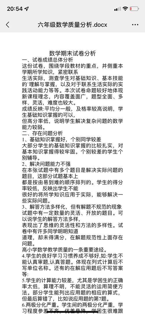 小学数学试卷分析ppt