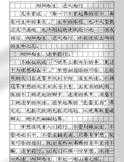 逆着风初中作文500字