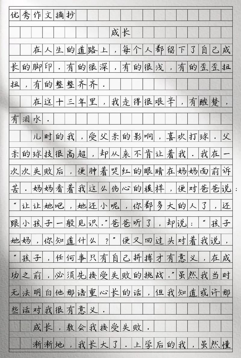 成长路上无捷径作文初中