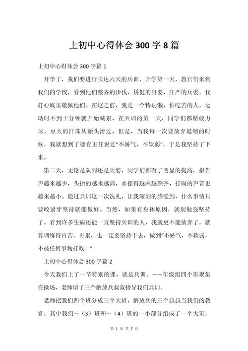 写去初中的体会300字